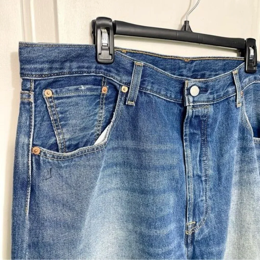 New Levi's Mens 501  93‎ Straight Blue Jeans Size 35